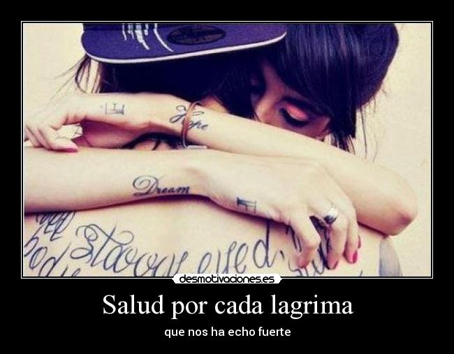 carteles salud por cada lagrima desmotivaciones