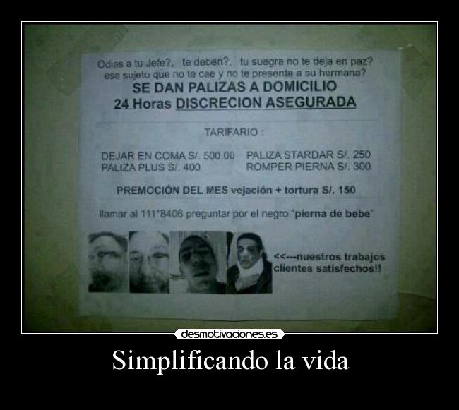 Simplificando la vida -