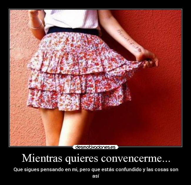 Mientras quieres convencerme... -