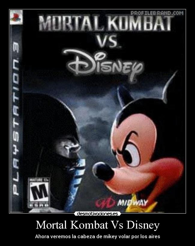 Mortal Kombat Vs Disney - Ahora veremos la cabeza de mikey volar por los aires