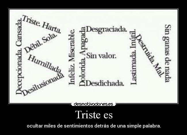 Triste es - 