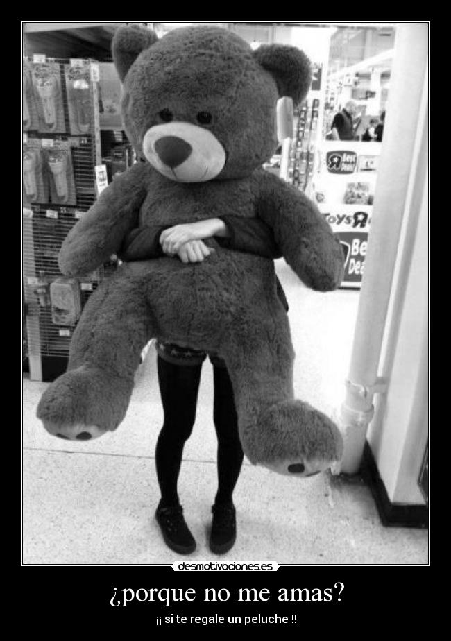 carteles bueno peluche era tan grande como imagen pero detalle pues desmotivaciones