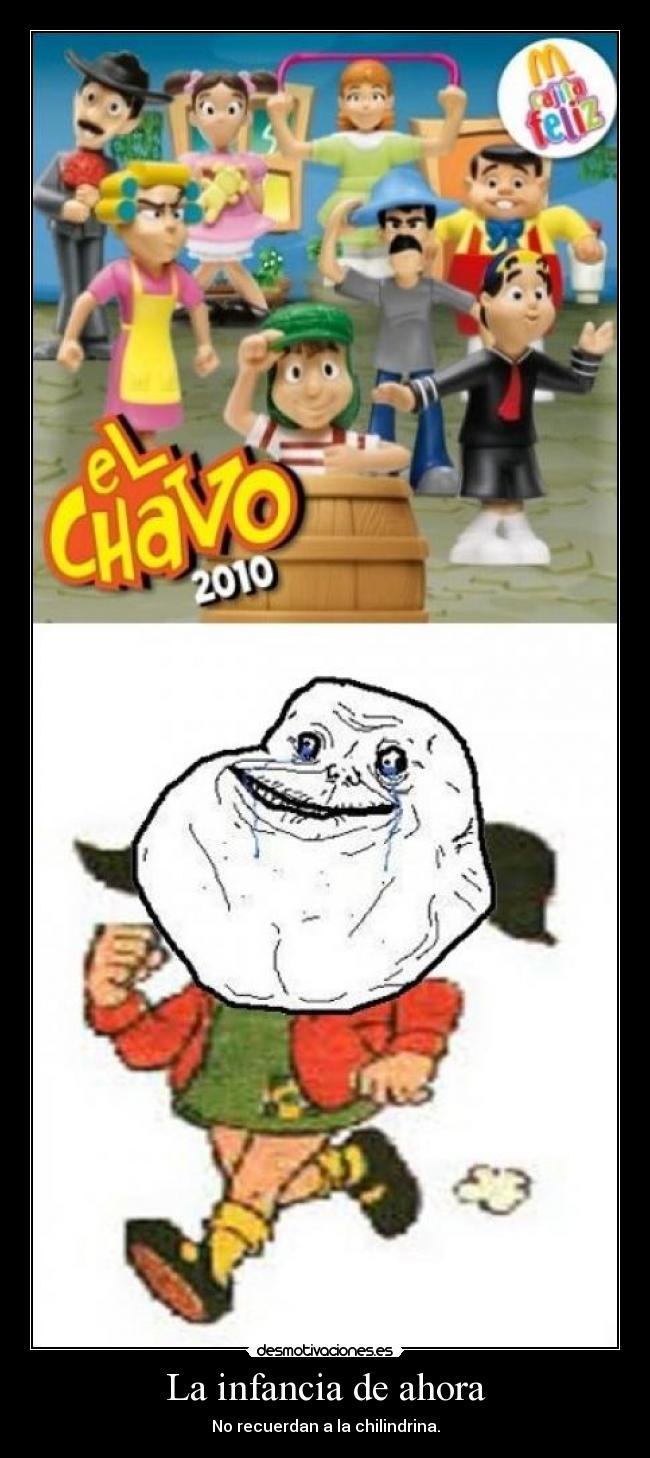 carteles infancia chavo animado chilindrina forever alone desmotivaciones