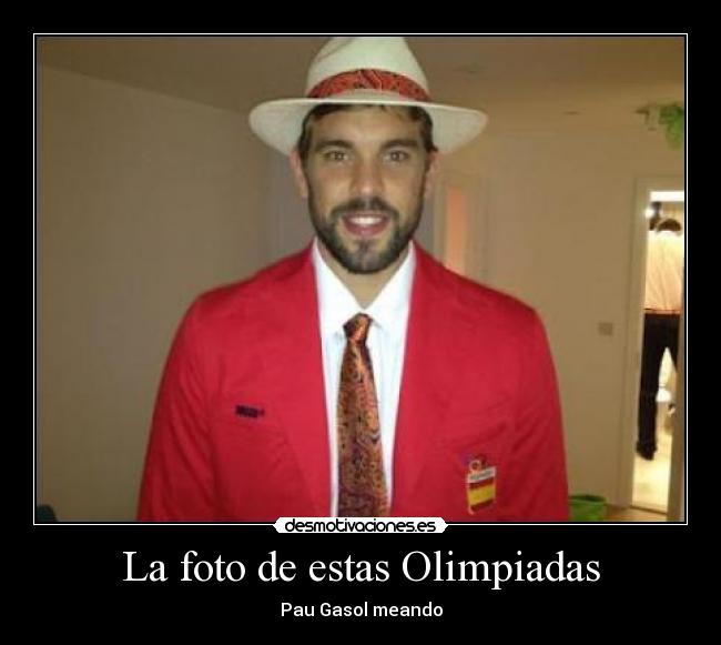 La foto de estas Olimpiadas - Pau Gasol meando