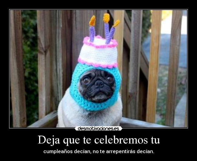 Deja que te celebremos tu - cumpleaños decían, no te arrepentirás decían.