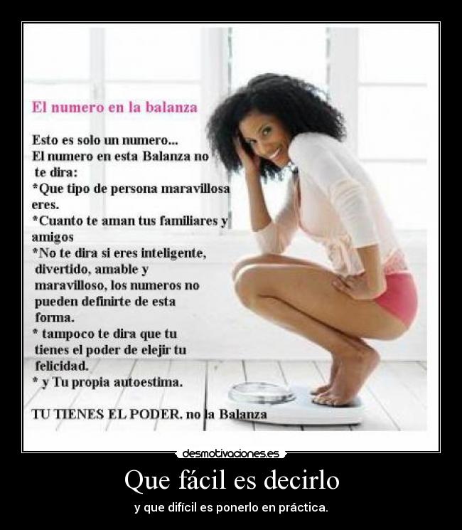 Que fácil es decirlo - 