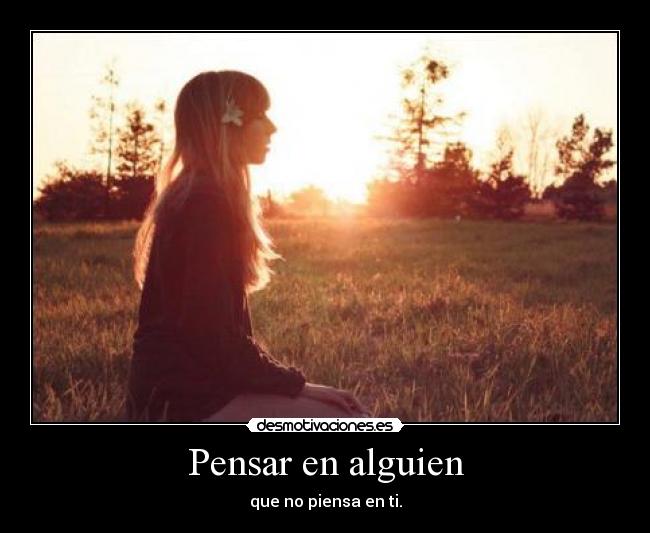 Pensar en alguien -