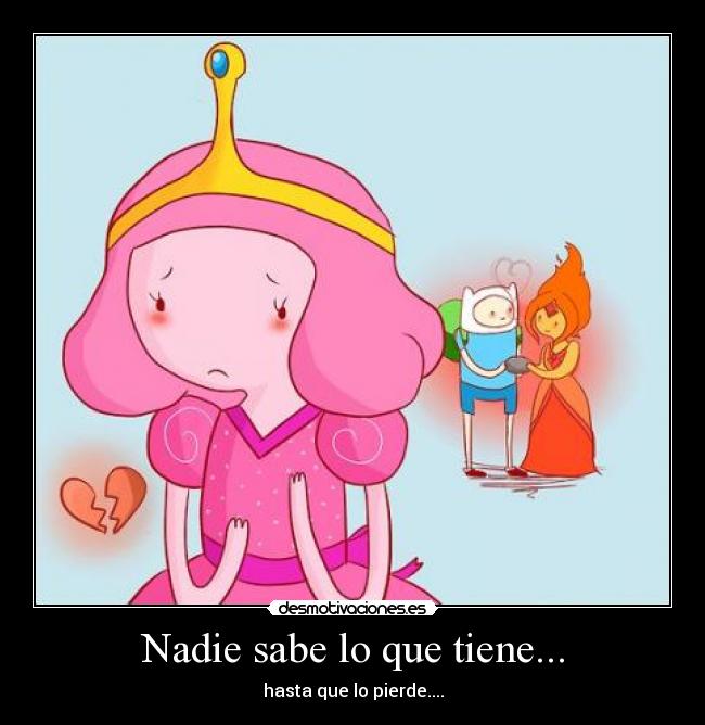 carteles hora aventura finn princesa fuego princesa chicle perder amo desmotivaciones