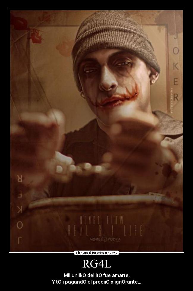 RG4L - Mii uniikO deliitO fue amarte,
Y tOii pagandO el preciiO x ignOrante...