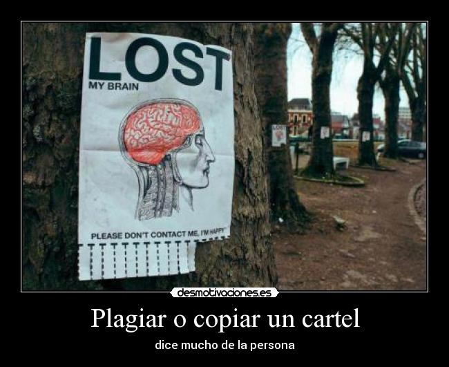 Plagiar o copiar un cartel -