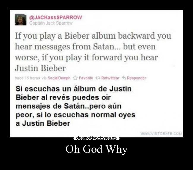 Oh God Why -