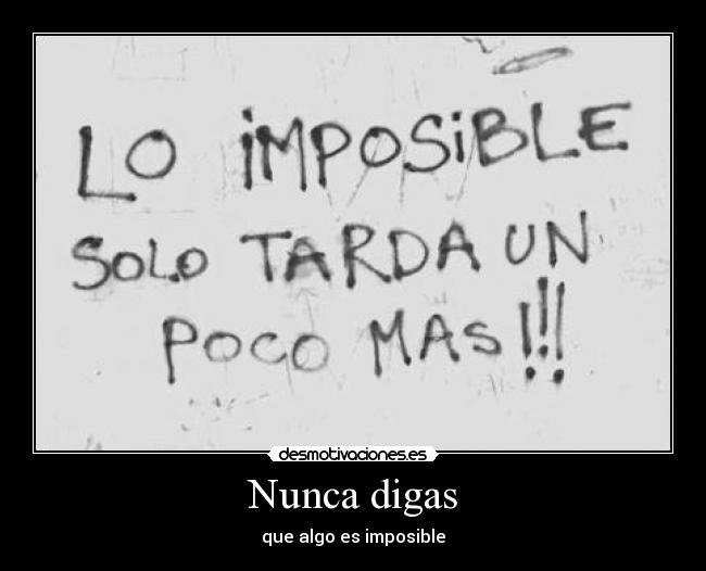 Nunca digas -