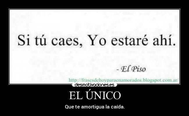 EL ÚNICO - Que te amortigua la caída.