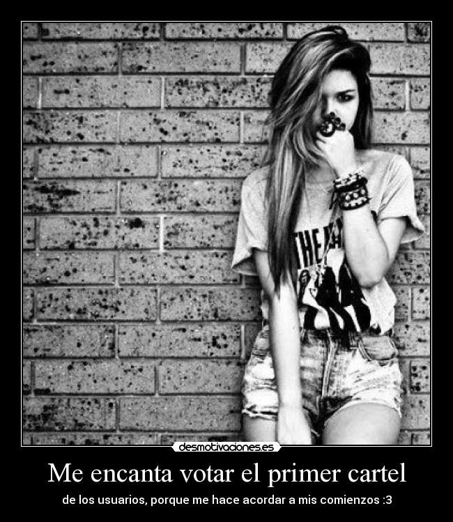 Me encanta votar el primer cartel -