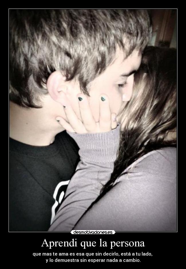 Aprendi que la persona -