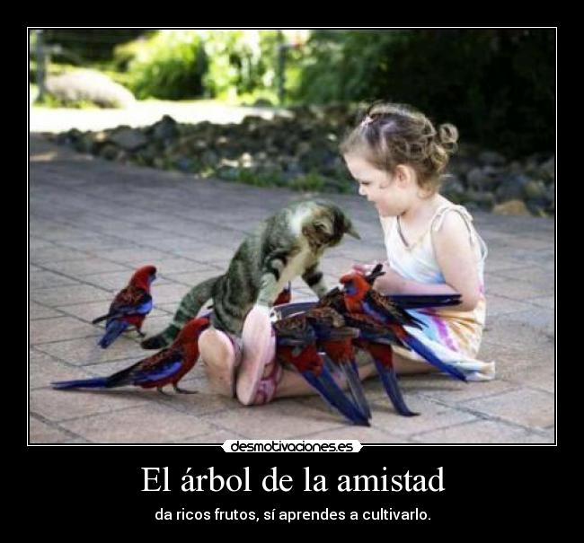 El árbol de la amistad - da ricos frutos, sí aprendes a cultivarlo.
