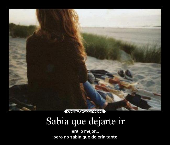 Sabia que dejarte ir -