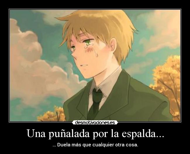 Una puñalada por la espalda... -