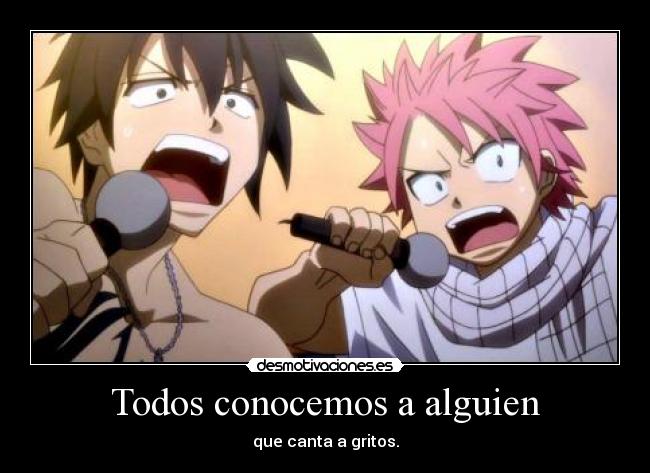 carteles anime fairy tail natsu dragneel gray fullbuster desmotivaciones