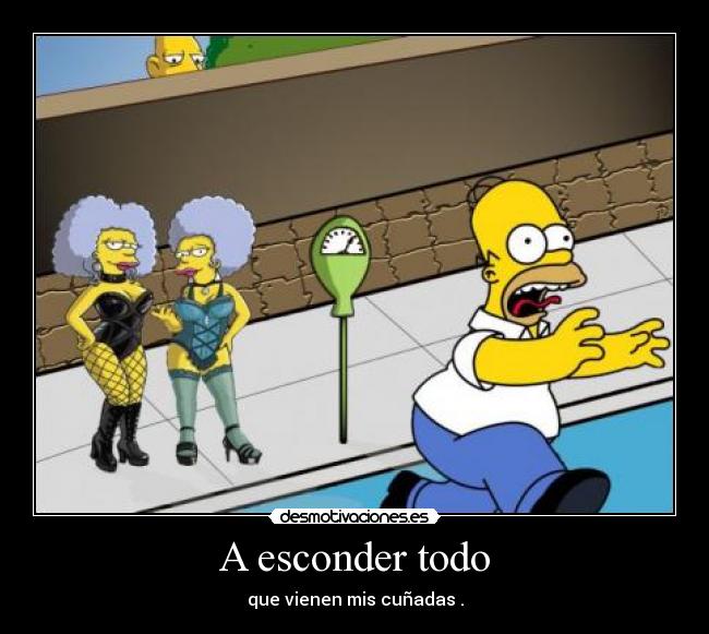 A esconder todo - que vienen mis cuñadas .