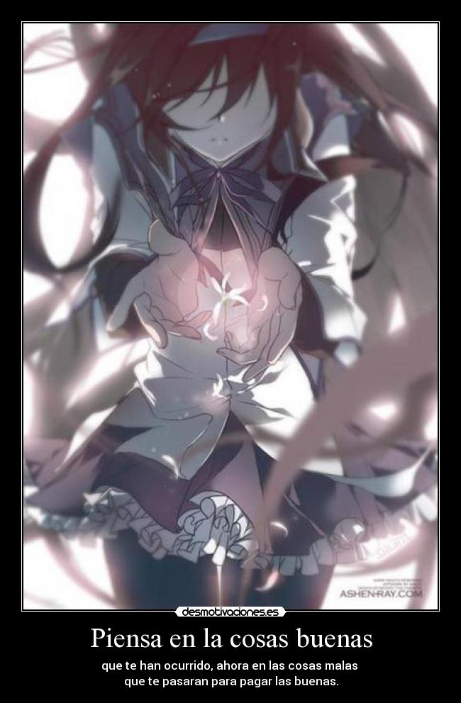 Piensa en la cosas buenas - 