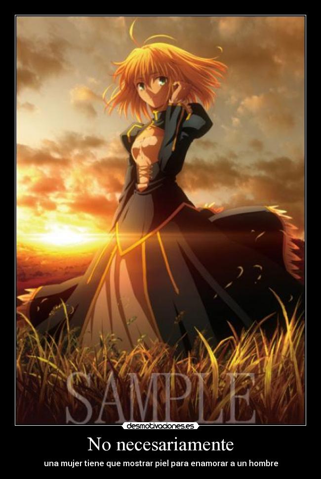 carteles anime manga fate stay night mujeres desmotivaciones