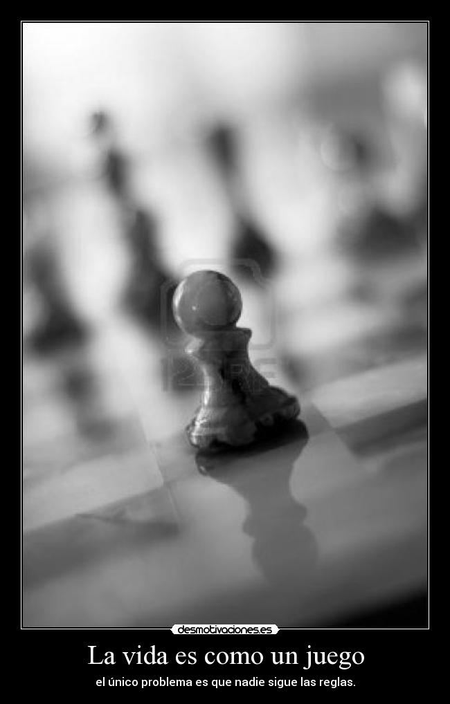 carteles vida vida juego reglas nadie ajedrez desmotivaciones