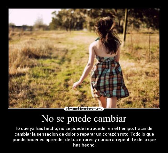 No se puede cambiar -