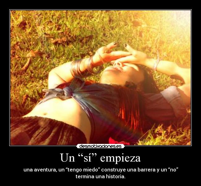 Un “sí” empieza -