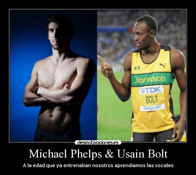 Michael Phelps & Usain Bolt - A la edad que ya entrenaban nosotros aprendiamos las vocales