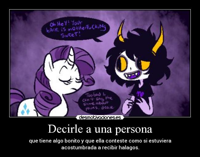 Decirle a una persona -