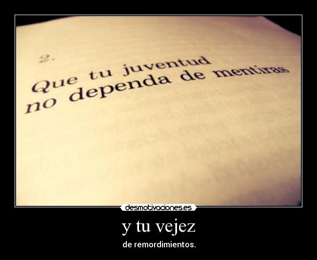y tu vejez -