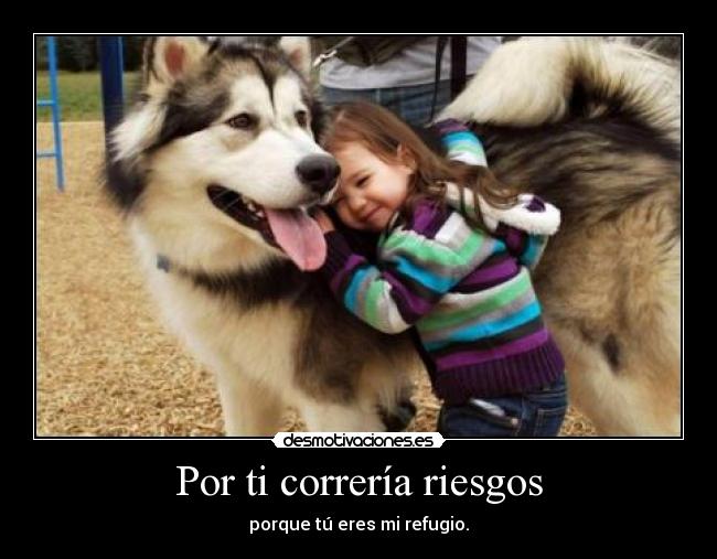 Por ti correría riesgos - porque tú eres mi refugio.