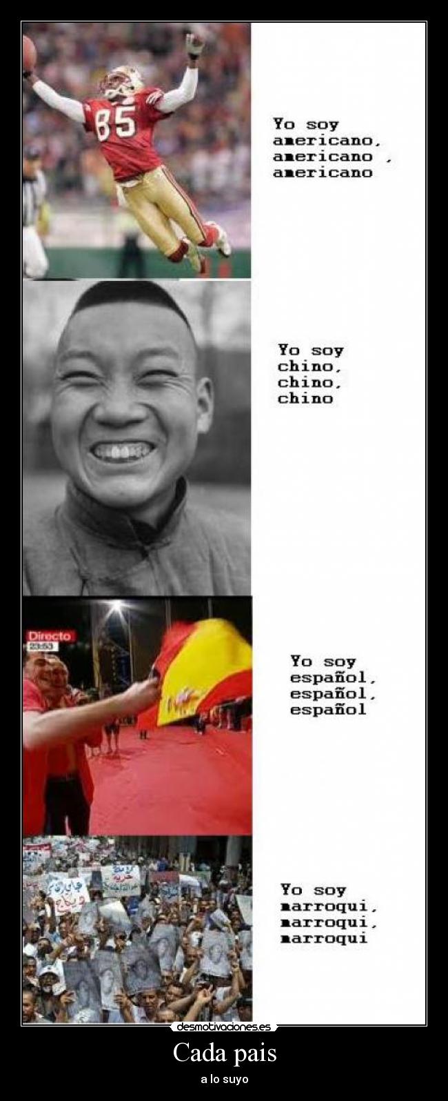 Cada pais - a lo suyo