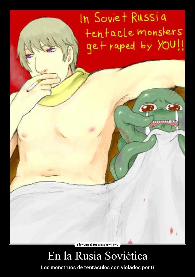 En la Rusia Soviética - Los monstruos de tentáculos son violados por tí