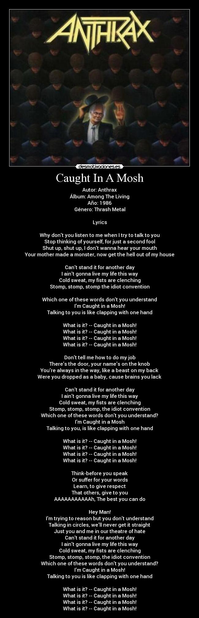 carteles los justicieros cancionerorock caught mosh desmotivaciones