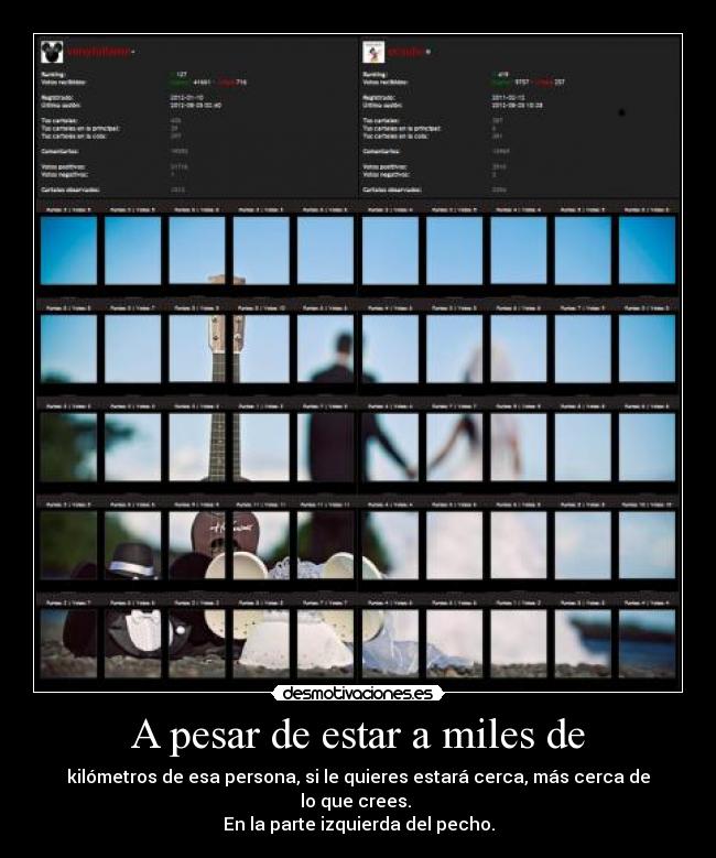 A pesar de estar a miles de - 