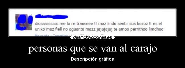 personas que se van al carajo - Descripción gráfica