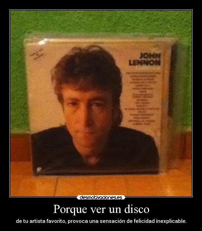 carteles disco artista john lennon desmotivaciones