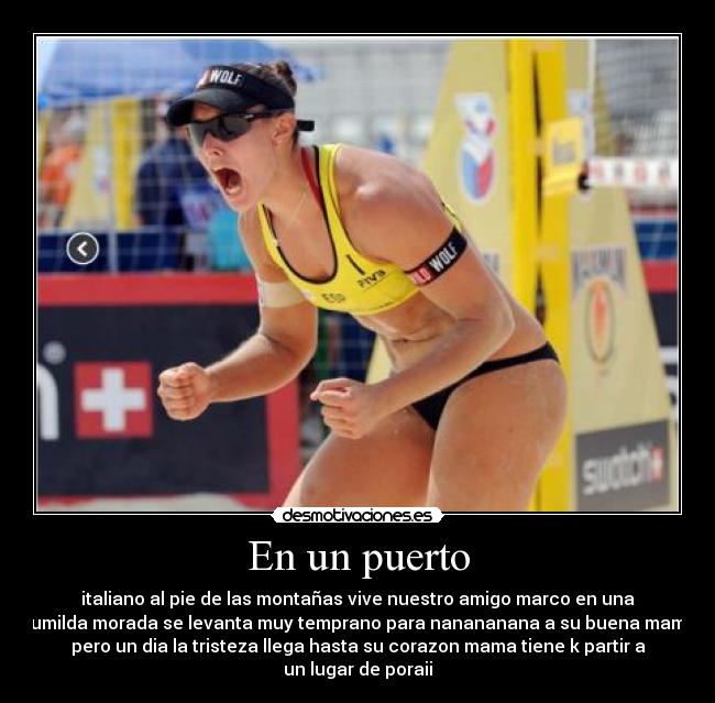 En un puerto - italiano al pie de las montañas vive nuestro amigo marco en una
humilda morada se levanta muy temprano para nanananana a su buena mama
pero un dia la tristeza llega hasta su corazon mama tiene k partir a
un lugar de poraii