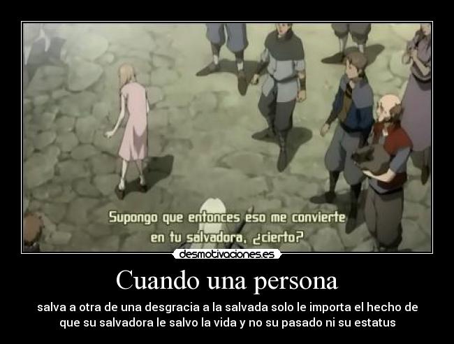 Cuando una persona -