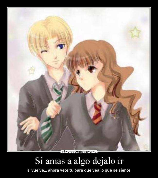 Si amas a algo dejalo ir - si vuelve... ahora vete tu para que vea lo que se siente.