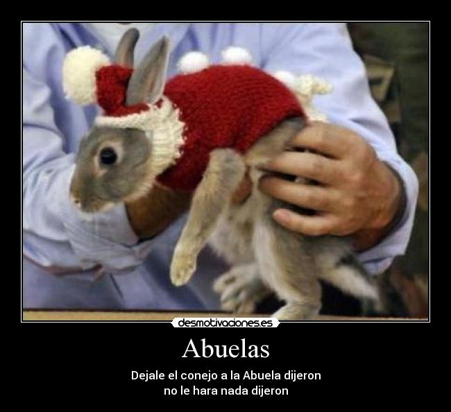 Abuelas - Dejale el conejo a la Abuela dijeron
no le hara nada dijeron
