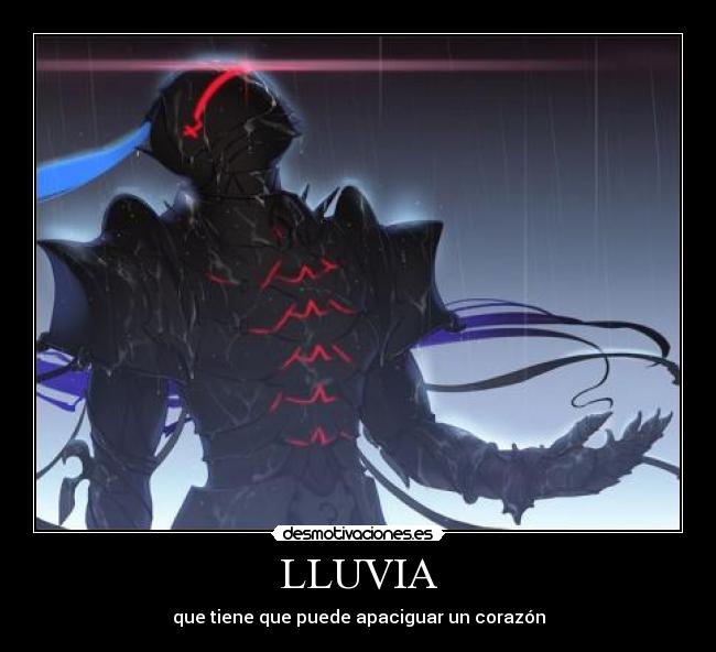 carteles anime manga fate zero berseker lluvia desmotivaciones