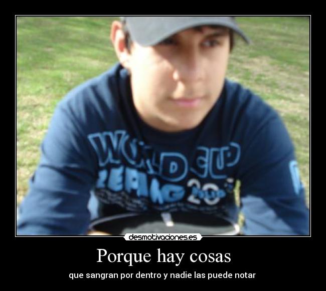 Porque hay cosas - que sangran por dentro y nadie las puede notar ♫