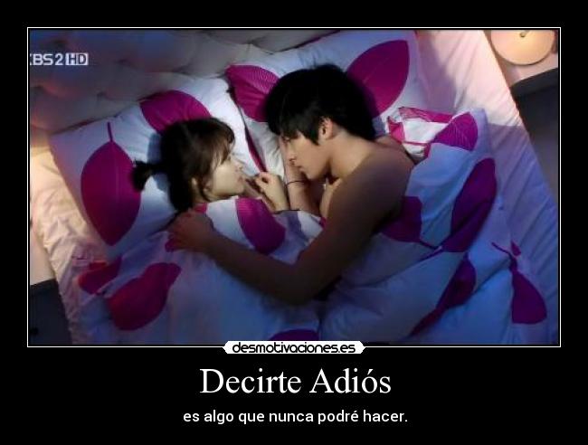 Decirte Adiós - es algo que nunca podré hacer.