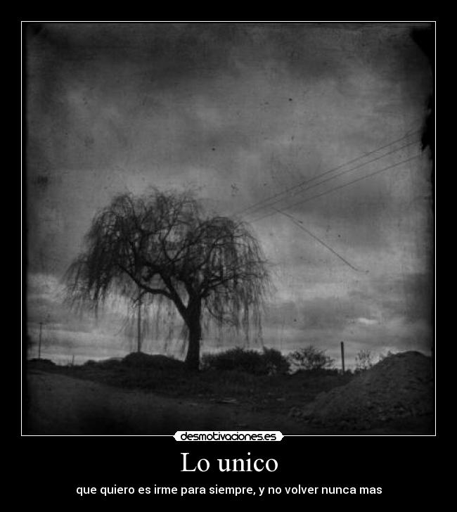 Lo unico - que quiero es irme para siempre, y no volver nunca mas