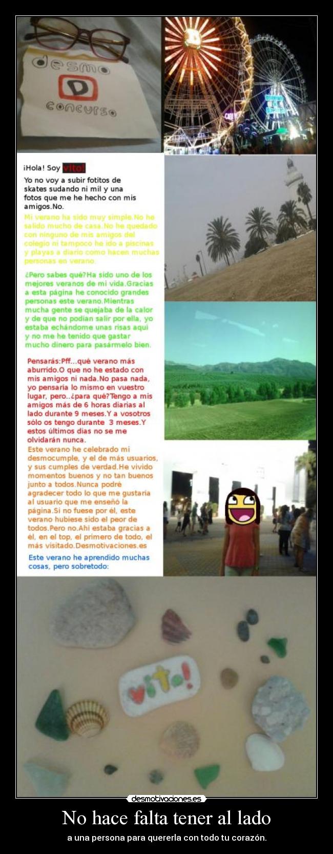 No hace falta tener al lado - 