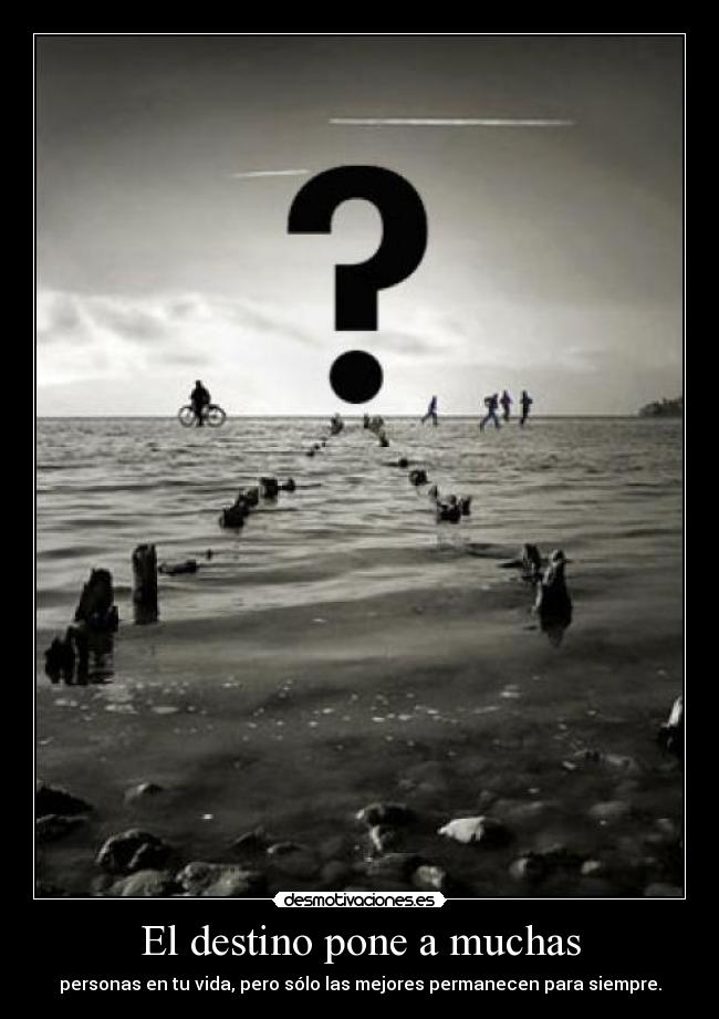 El destino pone a muchas - personas en tu vida, pero sólo las mejores permanecen para siempre.