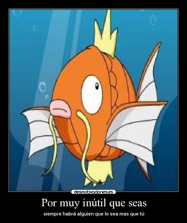 Por muy inútil que seas - siempre habrá alguien que lo sea mas que tú